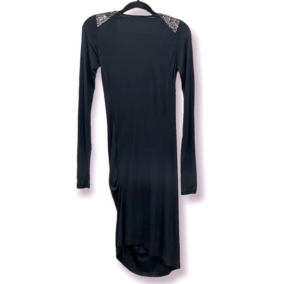 RICHMOND Denim asymmetrical black embellished dress size 12 NWT - Picture 2 of 8